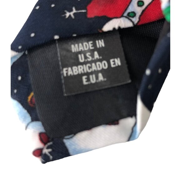Yule Tie Greetings Polyester Mens Christmas Snowman Tie Multicolor Necktie - Picture 6 of 6